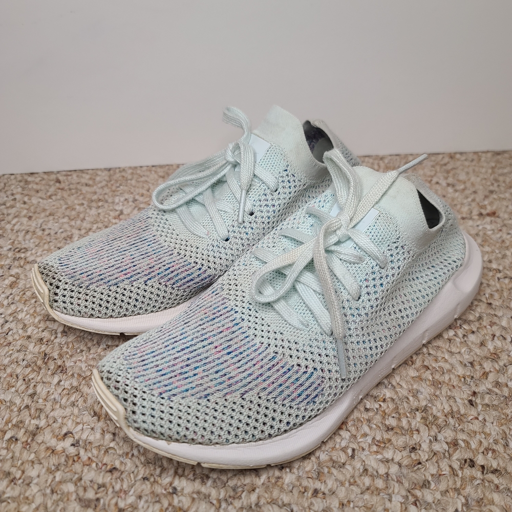 Adidas Swift Run Primeknit Shoes Women Size 6.5 Multicolor Knit Sneakers CQ2034
